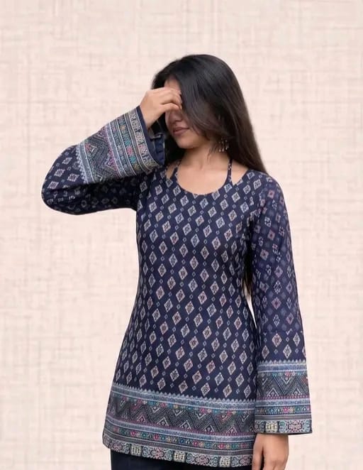 Trendy printed fancy tie-up kurti - Image 7